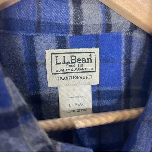 L.L Bean Men's L.L.Bean Chamois Shirt Plaid Traditional Fit Size Large - Picture 5 of 5